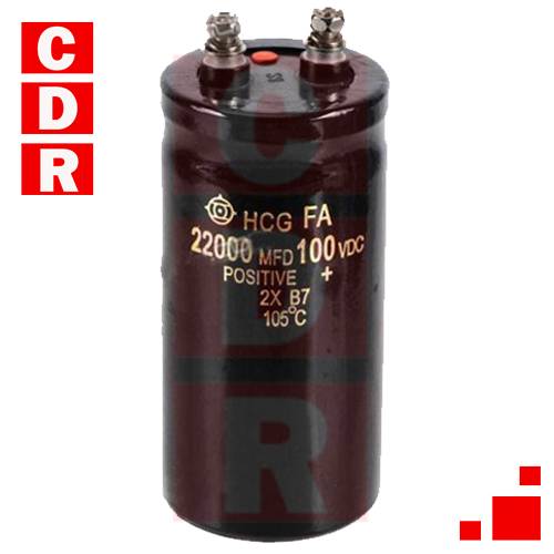 CAP. ELECTR. BLINDADO 22000UF 100V GIGA 65X120 HITACHI