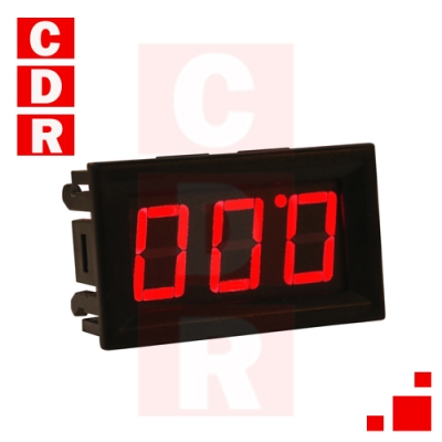 VOLTIMETRO DIGITAL P/ PANEL 0V A 100V 3 CABLES 3 DIGITOS: 22.5MM × 14.5MM ROJO ALIMENTACION DC 4 - 30V