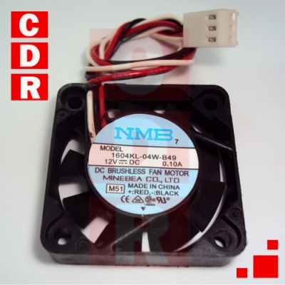 TURBINA 40X40X10MM 12V  3 CABLES 1604KL-04W-B49 NMB
