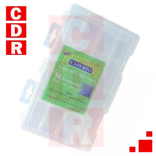 GAVETERO MULTIUSO 16 DIVISIONES 225X130X30MM EXPERTO