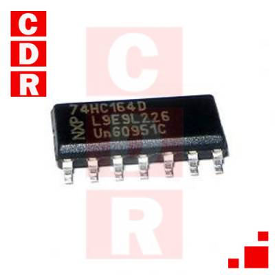74HC164D SMD 8-BIT SERIAL-IN, PARALLEL-OUT SHIFT REGISTER SOIC-14
