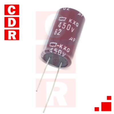 CAP. ELECTR. RADIAL 82UF 450V 18X30 105º