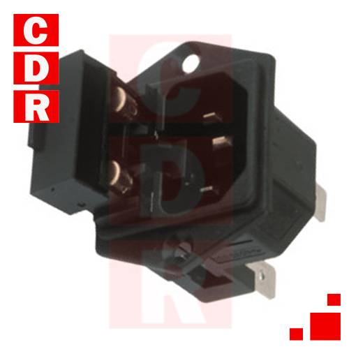 CONECTOR COMPUTADORA MACHO C/DOBLE PORTAFUSIBLE (20MM) A TORNILLO