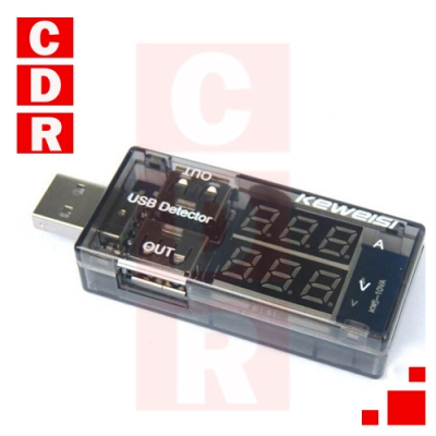 TESTER VOLTIMETRO AMPERIMETRO DIGITAL (ROJO-AZUL) 0-3A 3-9V KWS-10VA KEWEIS