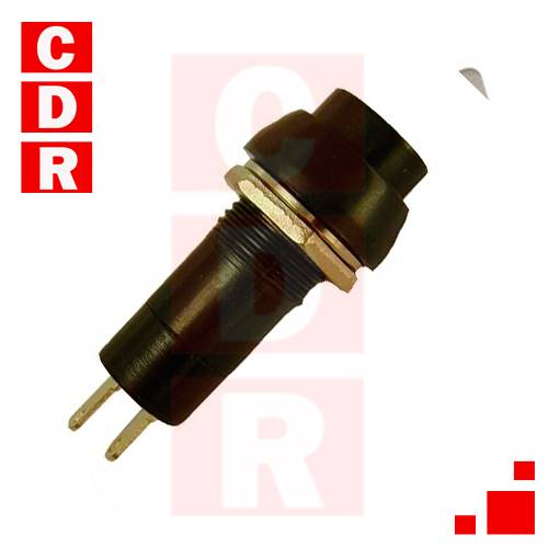 LLAVE PULSADOR C/RETENCIÓN 1A 250V REDONDO 12MM NEGRO