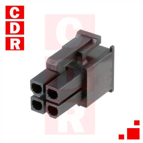 39-03-9042 4 POSITION RECTANGULAR HOUSING CONNECTOR RECEPTACLE BLACK 0.165 (4.20MM) OEM