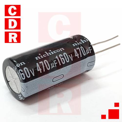 CAP. ELECTR. RADIAL 470UF 160V 18X35 105º  MARCA NICHICON