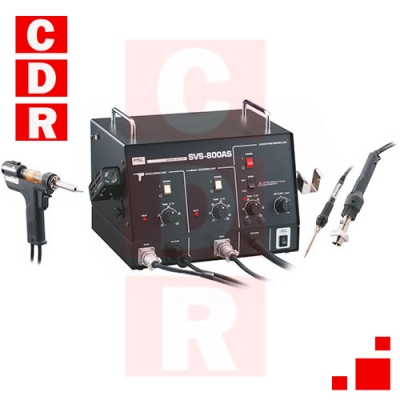 ESTACIÓN DE SOLDADO Y DESOLDADO Y REWORK TRIPLE AIRE CALIENTE ANTIESTÁTICA SVS-800AS GOOT