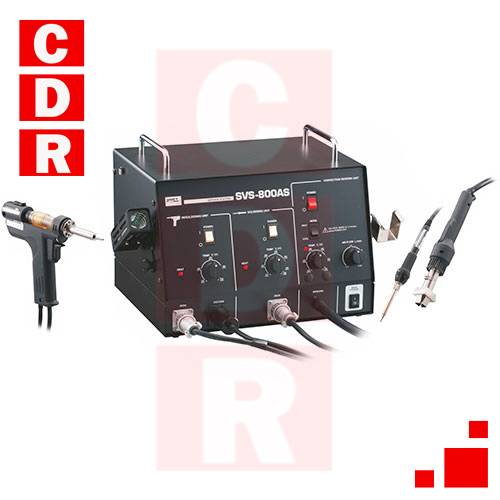 ESTACIÓN DE SOLDADO Y DESOLDADO Y REWORK TRIPLE AIRE CALIENTE ANTIESTÁTICA SVS-800AS GOOT