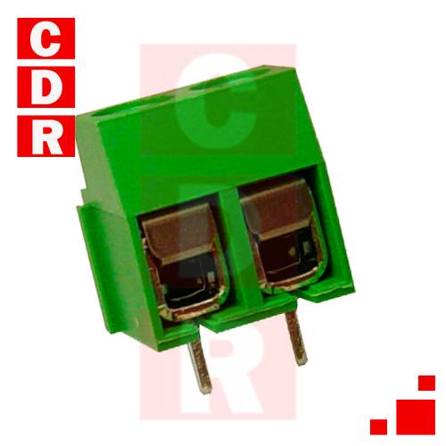 BORNERA APILABLE 2 POLOS 8A 300VAC VERDE