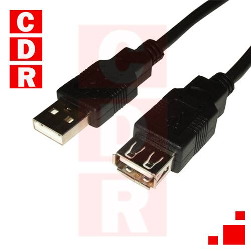 CABLE ARMADO USB A MACHO/A HEMBRA LARGO 1MTS