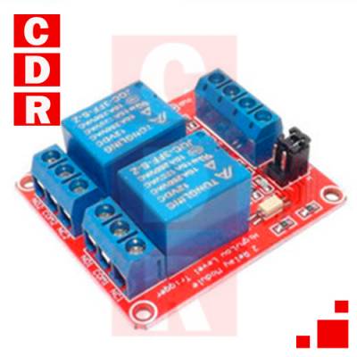 MODULO RELAY ARDUINO 2 CANALES 5V 10A OEM