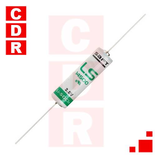 PILA DE LITIO CON TERMINALES LS14500 3.6V 2600 MAH SAFT