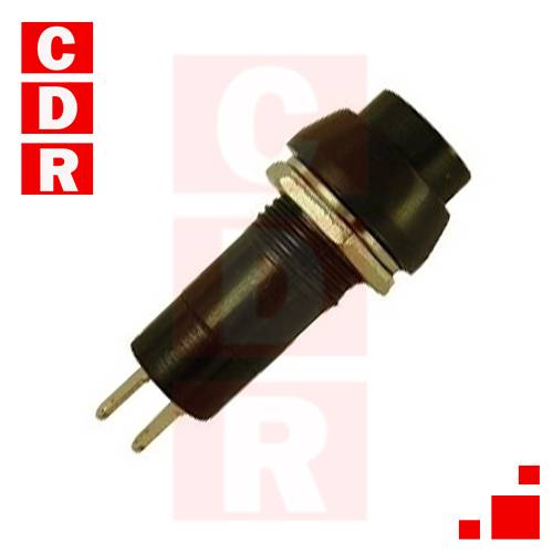 LLAVE PULSADOR N/A SIN RETENCION 1A 250V REDONDO 12MM NEGRO