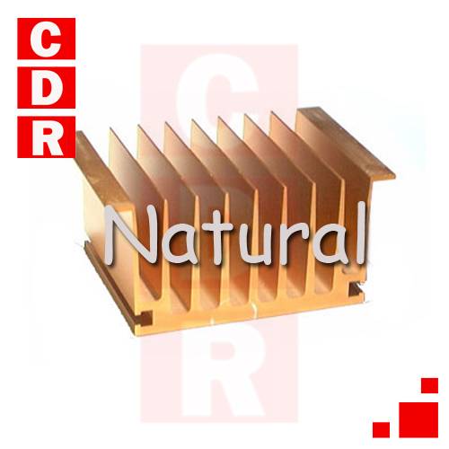 DISIPADOR ALETAS NATURAL BASE 122MM ALT. 69MM LARGO 10CM ESP. NÚCLEO 9MM