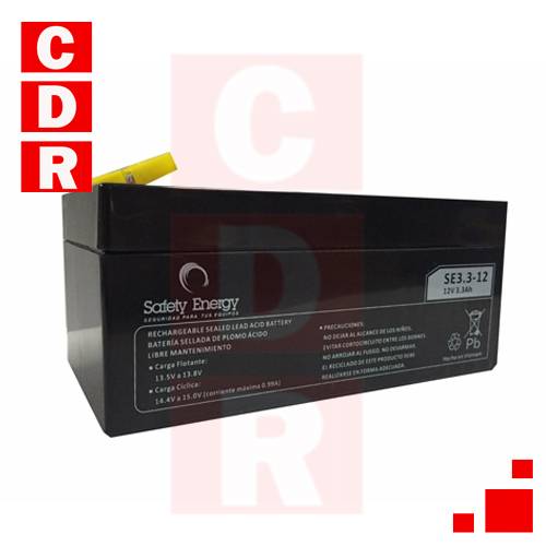 BATERIA DE GEL 12V 3.3AH (134X67X61) SAFETY ENERGY