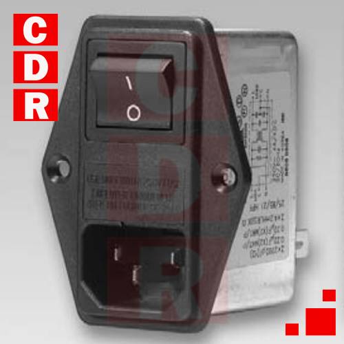 FILTRO DE LINEA 6A PANEL C/INTERRUPTOR Y PORTA FUSIBLE A/ PRESION IP-0622HO