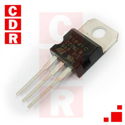 TIP41C 6A 100V 65W NPN EPITAXIAL SILICON TRANSISTOR TO-220 CASE MARCA ST 