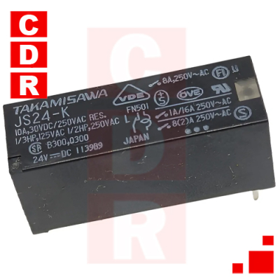 JS24-K RELE SIMPLE INVERSOR 8A 24V SPST TAKAMISAWA