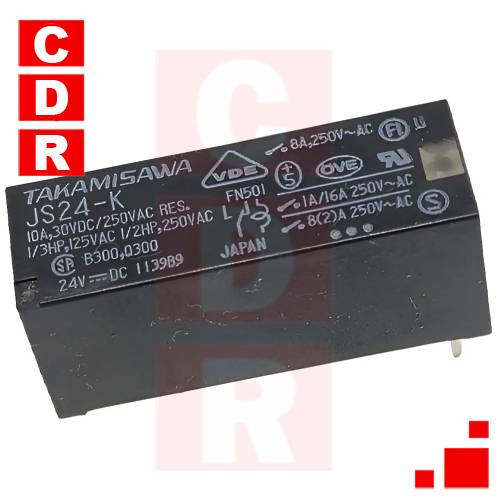 JS24-K RELE SIMPLE INVERSOR 8A 24V SPST TAKAMISAWA