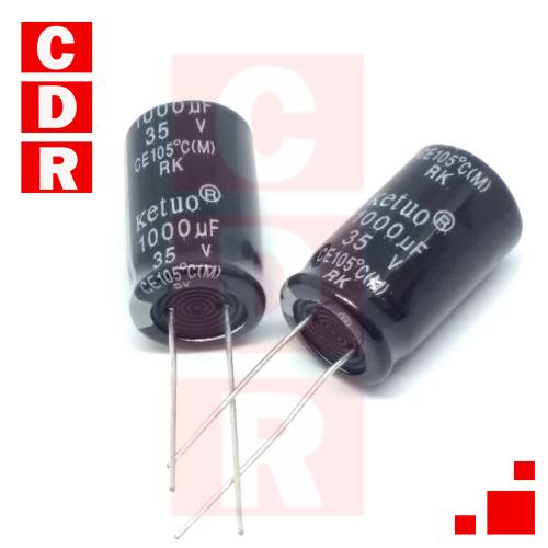 CAP. ELECTR. RADIAL 1000UF 35V 8X12MM
