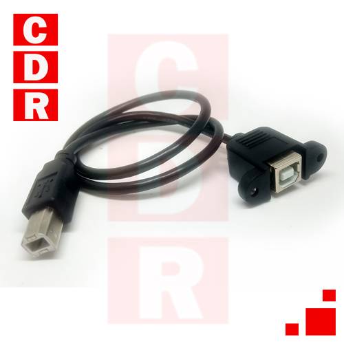 CABLE USB MONTAJE EN PANEL  B MACHO A B HEMBRA ID907