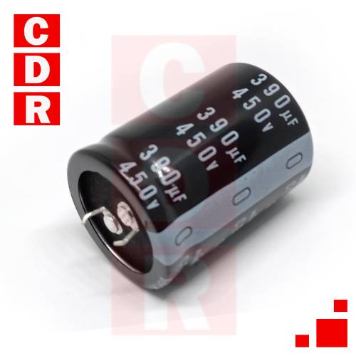 CAPACITOR ELECTROLITICO 390UF 450V 105°C 30X40MM - NICHICON