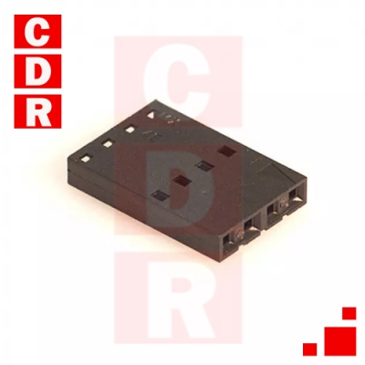 50-57-9004 4 POSITION RECTANGULAR HOUSING CONNECTOR RECEPTACLE BLACK 0.100