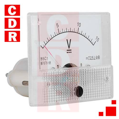 VOLTIMETRO DC 0-15V MEDIDAS: 64X56X50MM