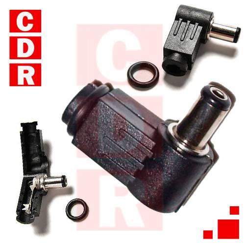 PLUG HUECO 2.5X 5.5MM 90º BLANCO