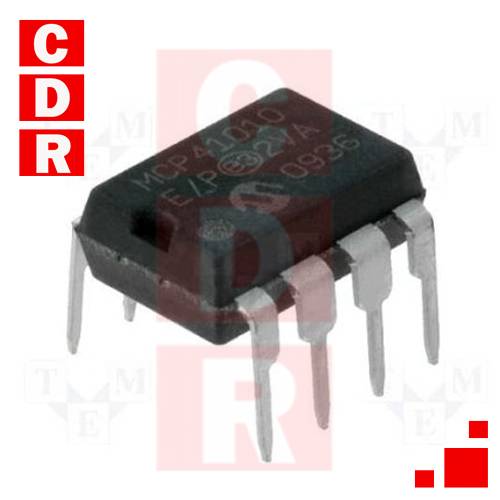 MCP41010-I/P SINGLE/DUAL POTENTIOMETERWITH SPI INTERFACE PDIP-8 CASE MICROCHIP