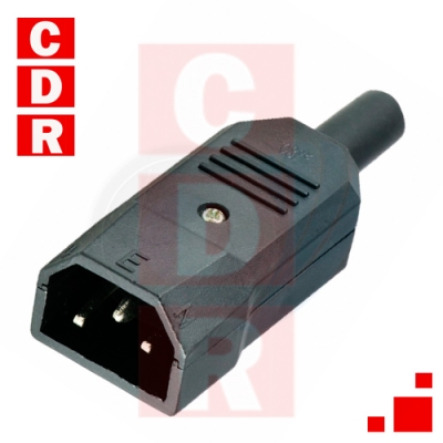 FICHA MACHO PC PARA CABLE 3 CONTACTOS