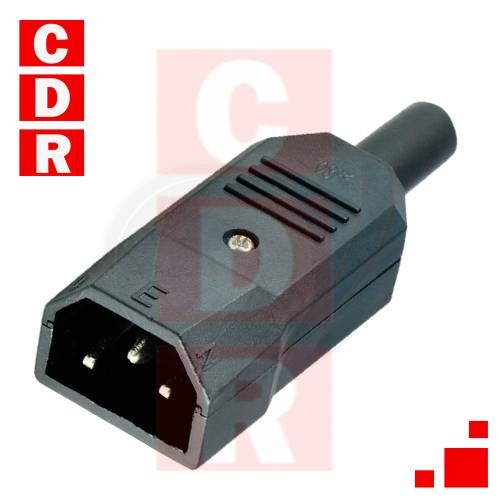 FICHA MACHO PC PARA CABLE 3 CONTACTOS