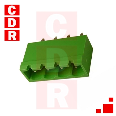 BORNERA ENCHUFABLE 4 POLOS 10A 300VAC MACHO RECTO