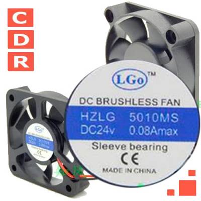 FAN 40X40X20MM 24VDC WITH 3 CABLE