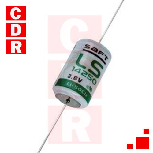 PILA DE LITIO 3.6V 1/2 AA C/TERMINALES LS-14250 MARCA: SAFT