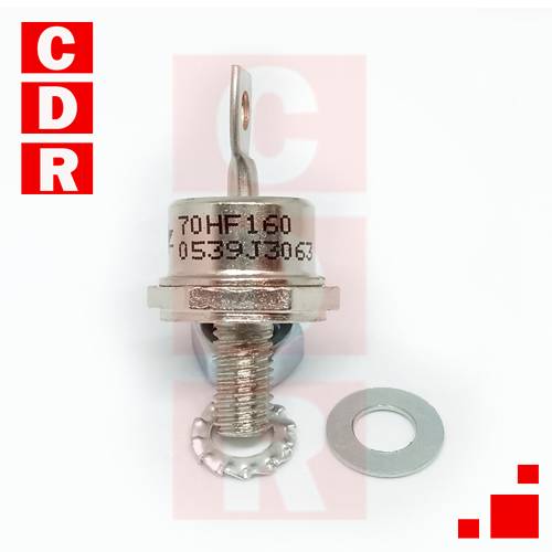 70HF160 RECTIFICADOR 1600 V 70 AMP MARCA IR