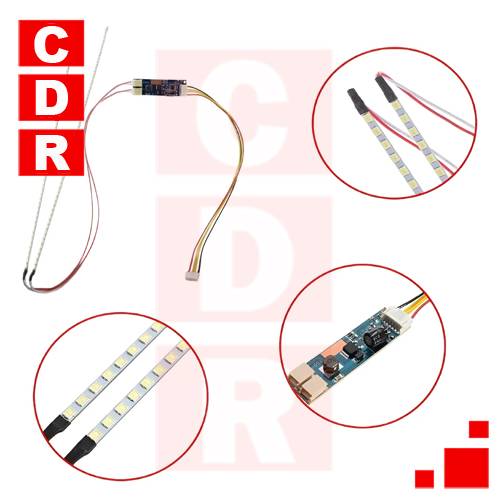KIT DE CONVERSIÓN CCFL A LED 2 TIRAS + DRIVER 15 A 24 PULGADAS