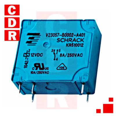 V23057-B0002-A401 RELAY 12VDC 8A 250V SCHRACK