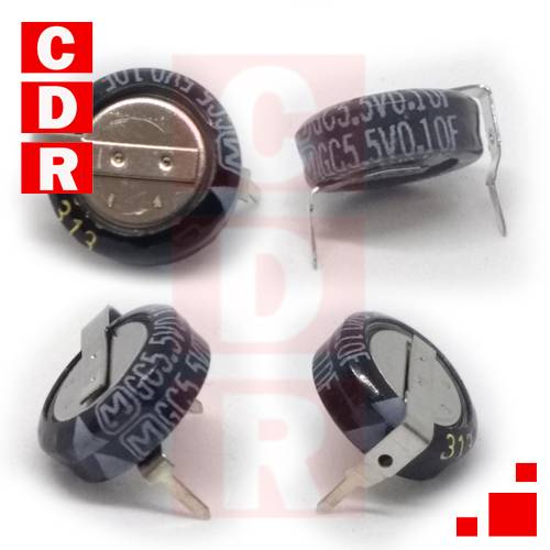 SUPER CAPACITOR 5.5V 0.1FARAD 10.5X6.5MM