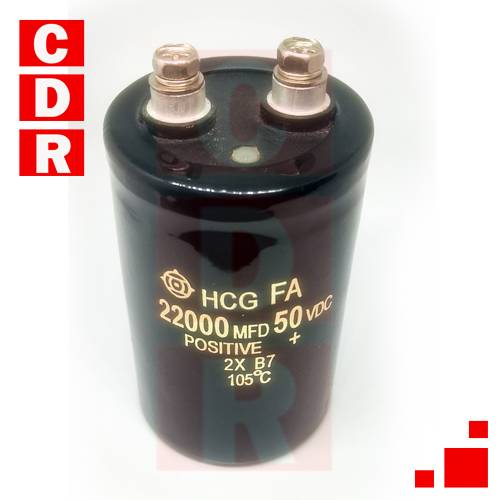 ELECTROLITYC CAPACITOR 22000UF 50V 105º 80X50MM HITACHI