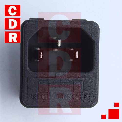 CONECTOR COMPUTADORA MACHO C/PORTAFUSIBLE A PRESIÓN