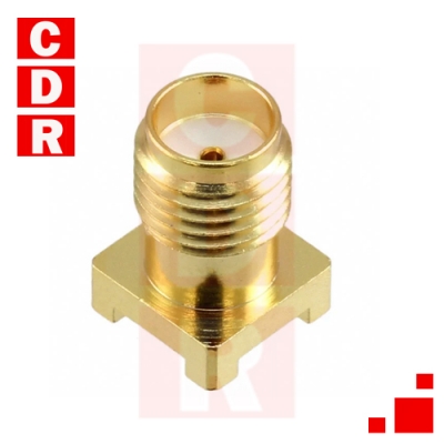 S01-SJPT4-11BS00 SMA JACK FEMALE CONNECTOR STRAIGHT THT 50 OHM