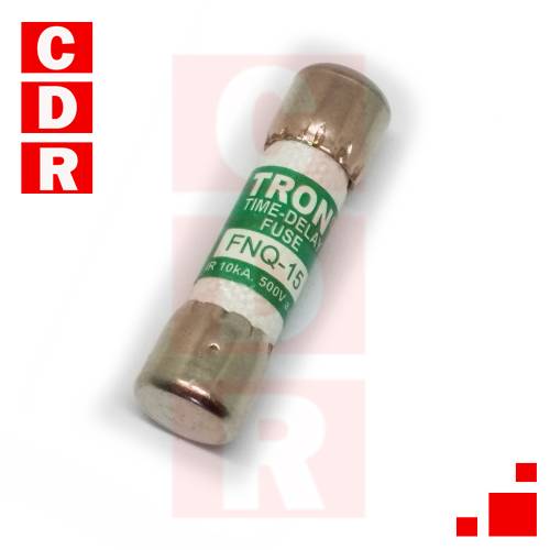 FUSIBLE CERAMICO LENTO 15A 10X38MM 500V TRON FNQ15 BUSSMANN
