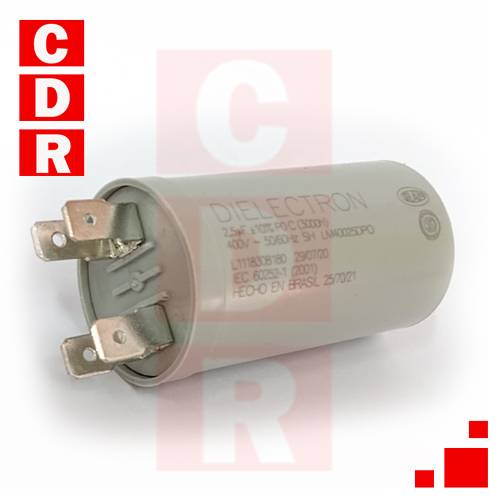 CAPACITOR DE ARRANQUE 2.5UF 400VCA PALA DIELECTRON