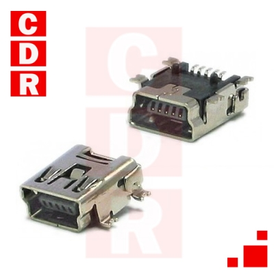 MINI USB HEMBRA SMD TIPO B ENTRADA LATERAL A C.I.