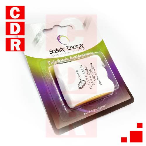 PACK DE 3 PILAS 600MAH 3XAA C/ CONECTOR UNIVERSAL SAFETY ENERGY