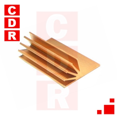 DISIPADOR REGULAR NATURAL BASE 57MM ALT. 23MM LARGO 25CM ESP. NÚCLEO 27MM