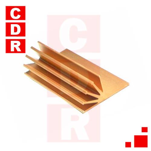 DISIPADOR REGULAR NATURAL BASE 57MM ALT. 23MM LARGO 25CM ESP. NÚCLEO 27MM