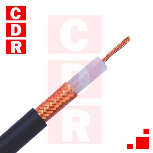 CABLE COAXIL CUERDA Y MALLA COBRE ROJO RG-213 INDECA X METRO